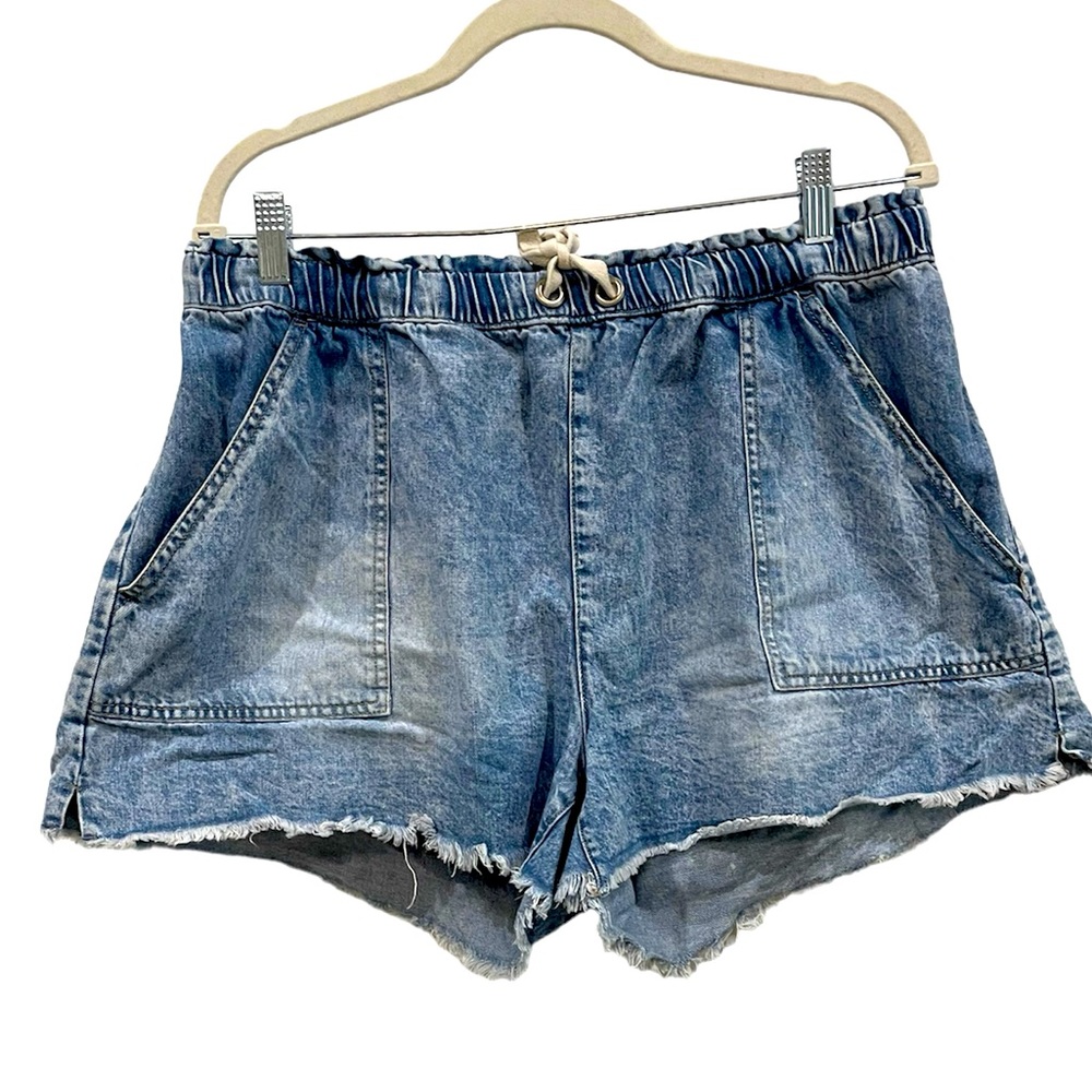 No Boundaries Denim Cutoff Shorts pull string Size- XXL